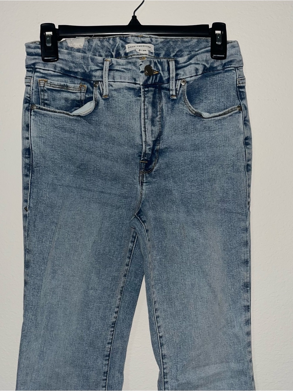 Good American Women's Light Blue Flared Jeans - Picture 2 of 8